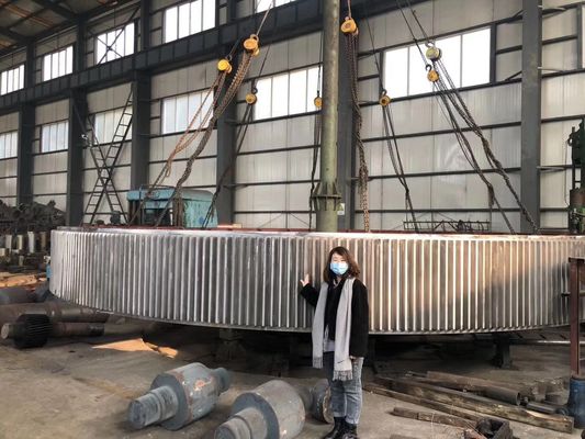 Suszarka do cementowni o dużej wytrzymałości 40CrMo Obrotowy pierścień zębaty i producent kół zębatych czołowych