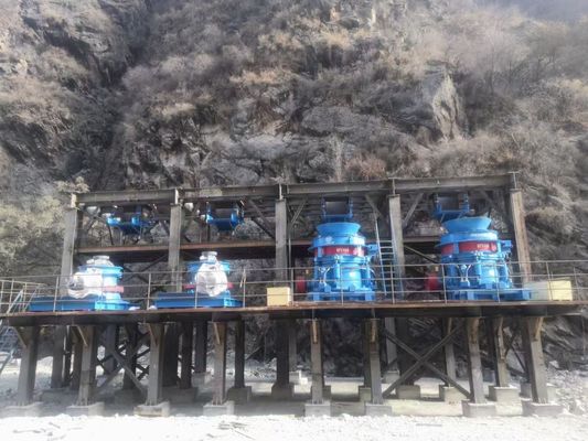 35-460 Mm Maszyna do kruszenia twardego kamienia Mobilna kruszarka stożkowa